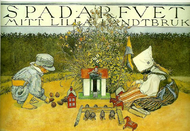 Carl Larsson spadarfvet-mitt lilla landtbruk France oil painting art